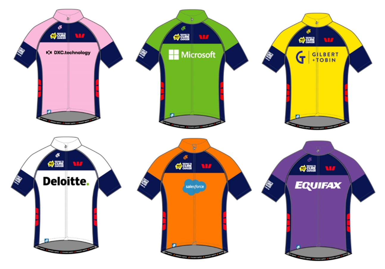 Six category jerseys